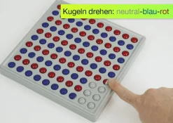 Abaco 100 ohne Zahlen, rot-blau, Zähl- und Rechenrahmen
