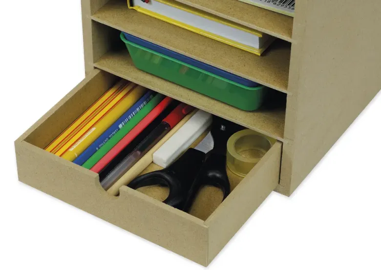 Ablagebox A5 mit 6 Fächer und 1 Schublade