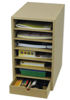 Ablagebox A5 mit 6 Fächer und 1 Schublade