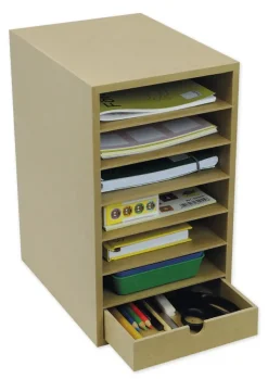 Ablagebox A5 mit 6 Fächer und 1 Schublade