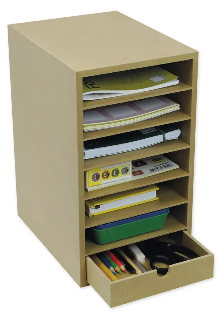 Ablagebox A5 mit 6 Fächer und 1 Schublade
