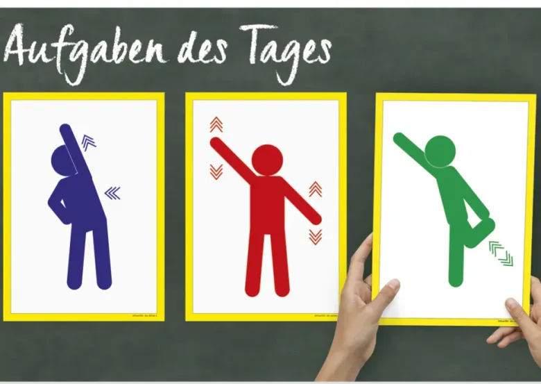 Aktivitäten-Karten XL A4 "Bewegtes Lernen", magnetisch, 26-tlg.