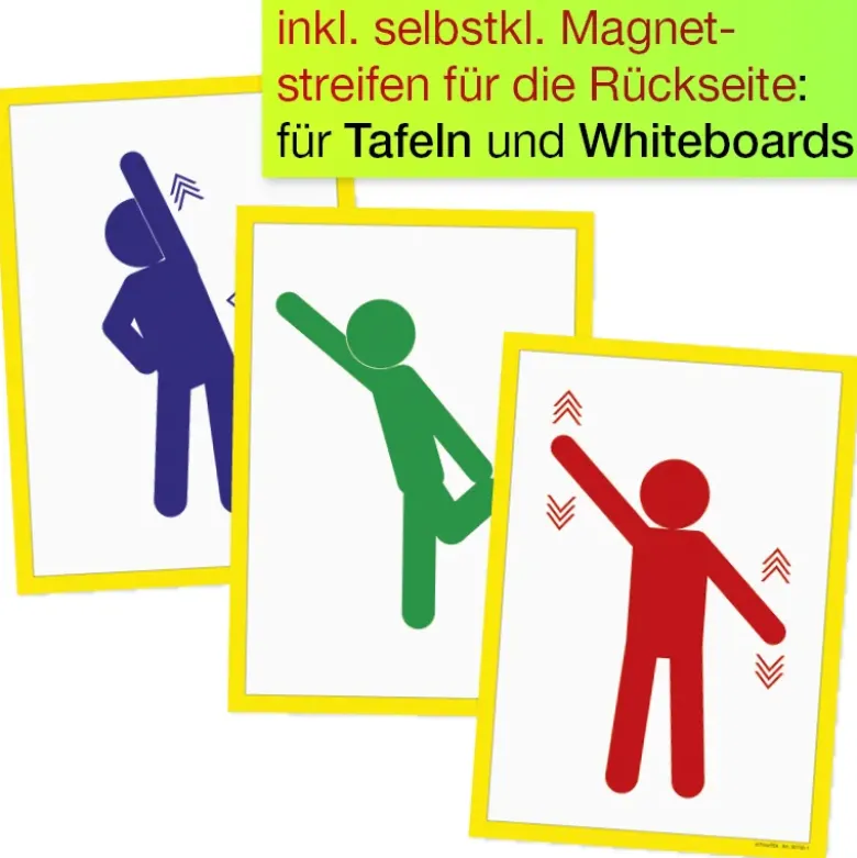 Aktivitäten-Karten XL A4 "Bewegtes Lernen", magnetisch, 26-tlg.