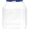 Aufbewahrungsdose groß mit Schraubdeckel blau/grün, transparent