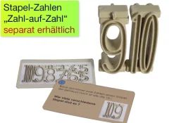 Aufgaben-Karten für Stapel-Zahlen "Zahl-auf-Zahl", 42-tlg.