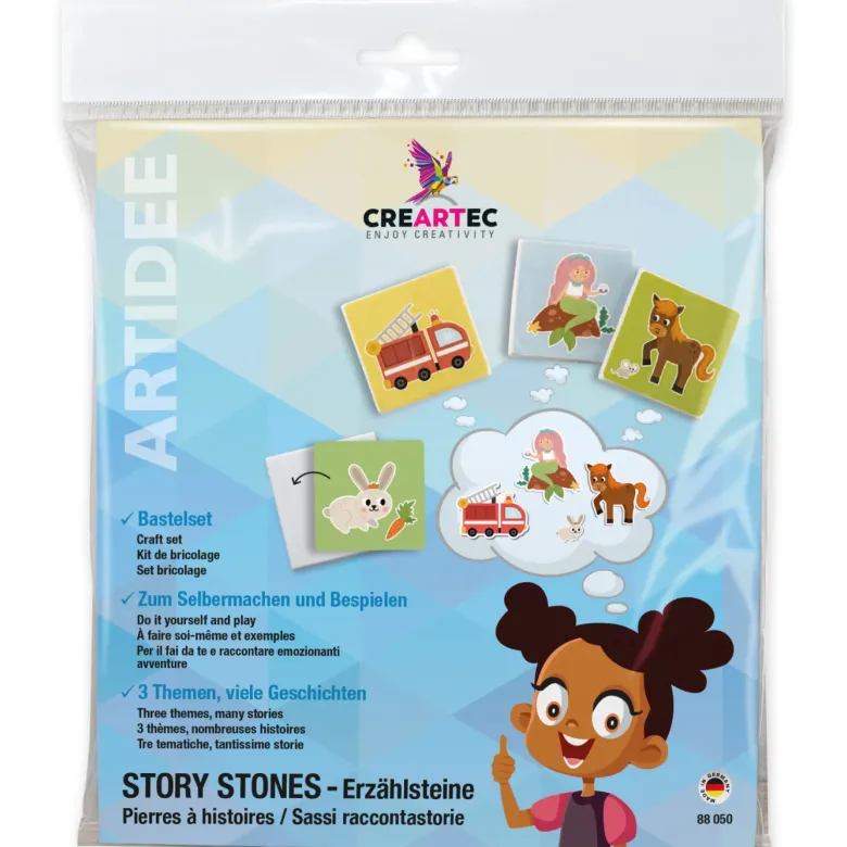Bastelset für 12 Erzählsteine "Story Stones"