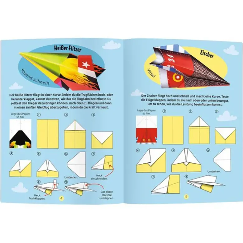 Bastelset "Papierflieger", 34-tlg.