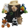 Baumstamm-Haus mit Fingerpuppen-Set, 7-tlg.