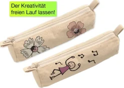 Baumwoll-Schreibetui 20x7cm natur