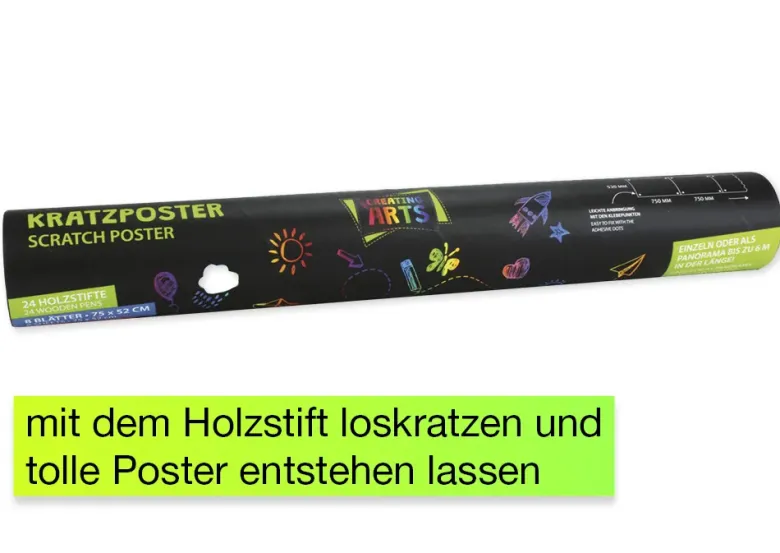 beleduc Kratzposter XL, 8 Stück