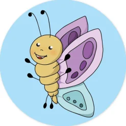 Belobigungs-Aufkleber "Schmetterling" in Spender-Box, 500 Stück