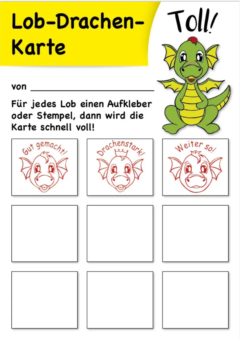 Belobigungs-Set "Drachen", 5-tlg.
