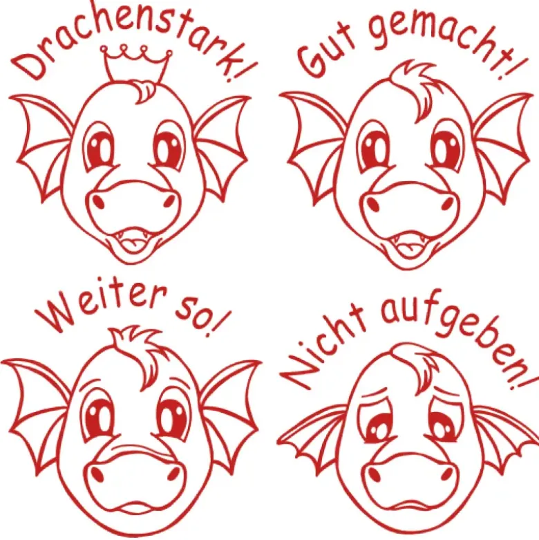 Belobigungs-Set "Drachen", 5-tlg.