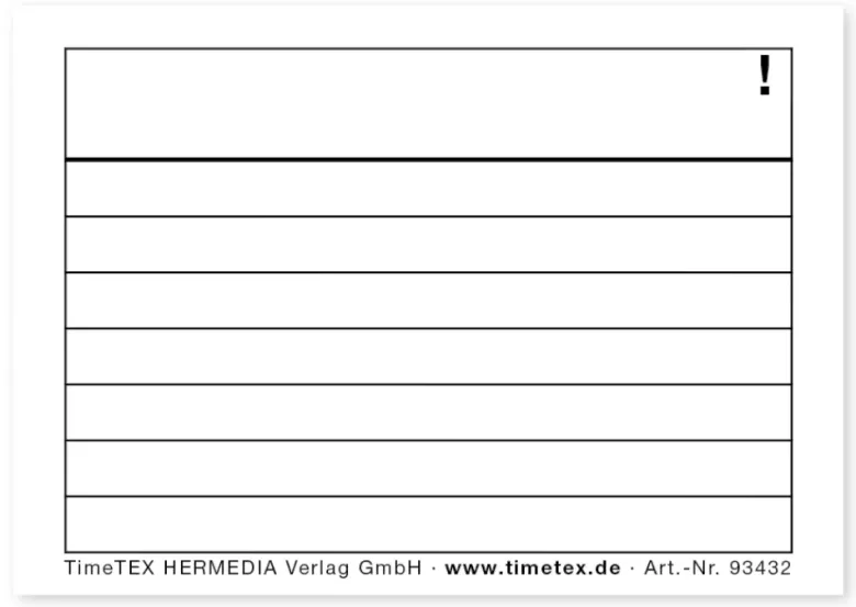 Blanko-Lernkärtchen, A8 weiß, 100 Stück