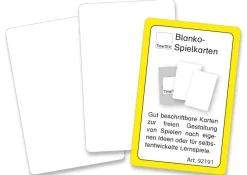 Blanko-Spielkarten im Etui, beidseitig weiß und lackiert II./SO