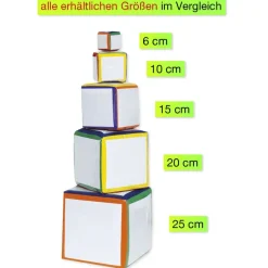 Blanko-Würfel mit Einstecktaschen 15 cm
