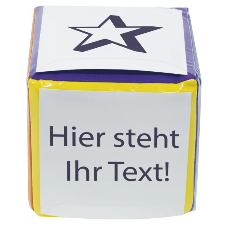 Blanko-Würfel mit Einstecktaschen 10 cm