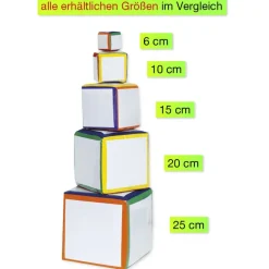 Blanko-Würfel mit Einstecktaschen 10 cm