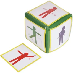 Blanko-Würfel mit Einstecktaschen einfarbig, 15 cm