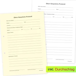 Block Eltern-Gesprächs-Protokoll A5, 50 Blatt mit Durchschlag