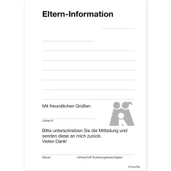 Block Eltern-Informationen A6, 50 Blatt mit Durchschlag