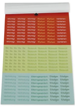 Block Organisations-Sticker XXL „Schulalltag“, 1.442 Stück