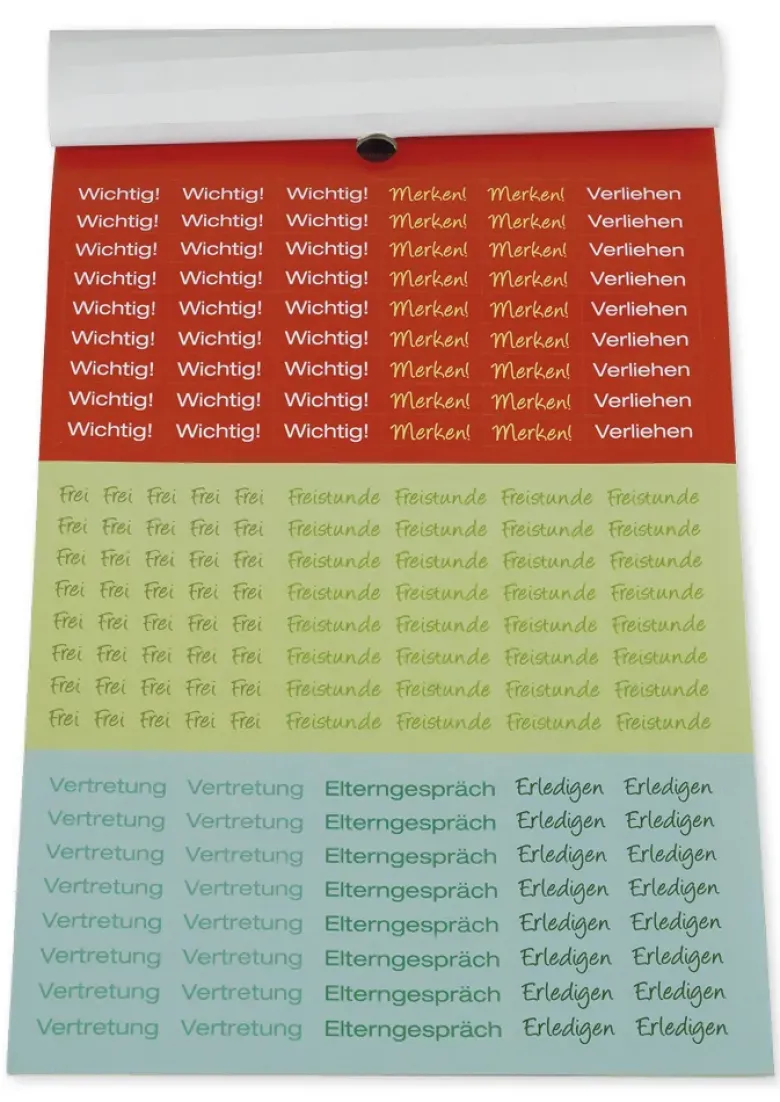 Block Organisations-Sticker XXL „Schulalltag“, 1.442 Stück
