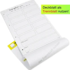 Block Tagesplan A4 "Mein Schultag", 50 Blatt