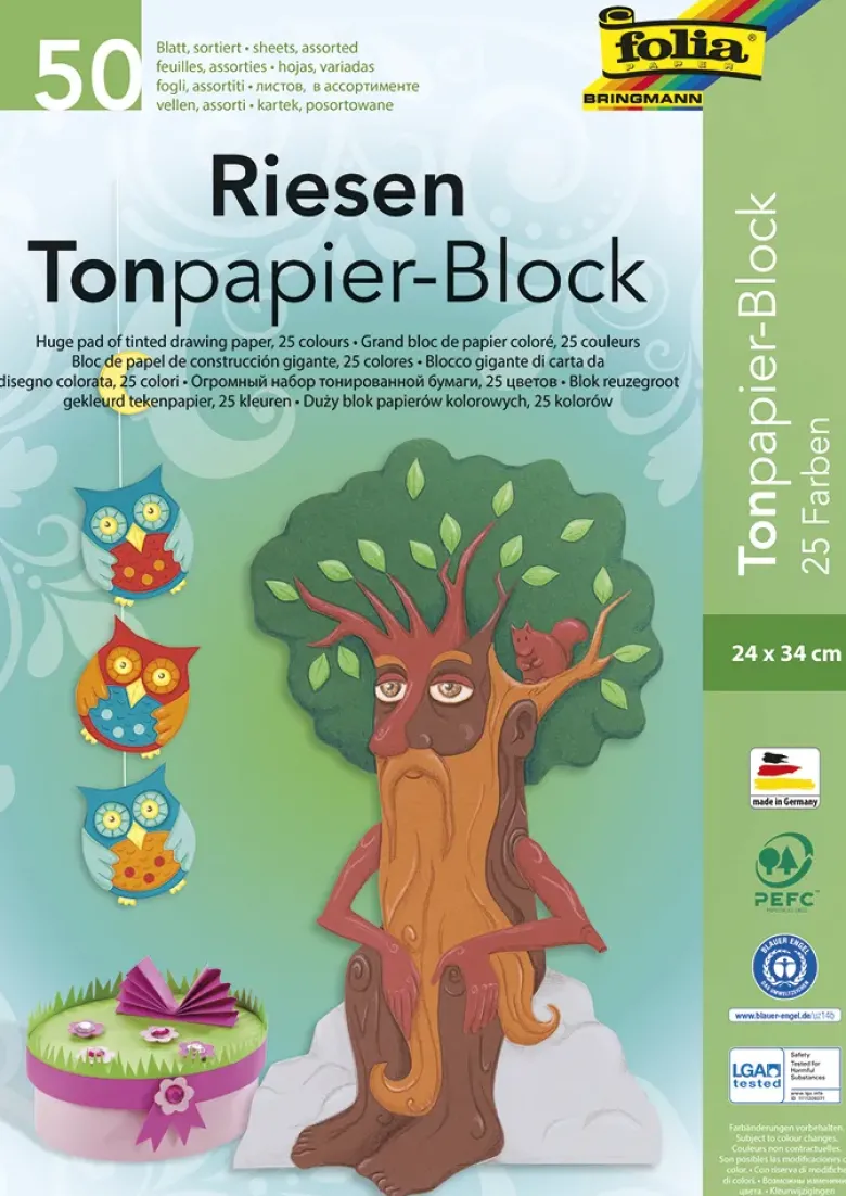 Block Tonpapier, 50 Blatt