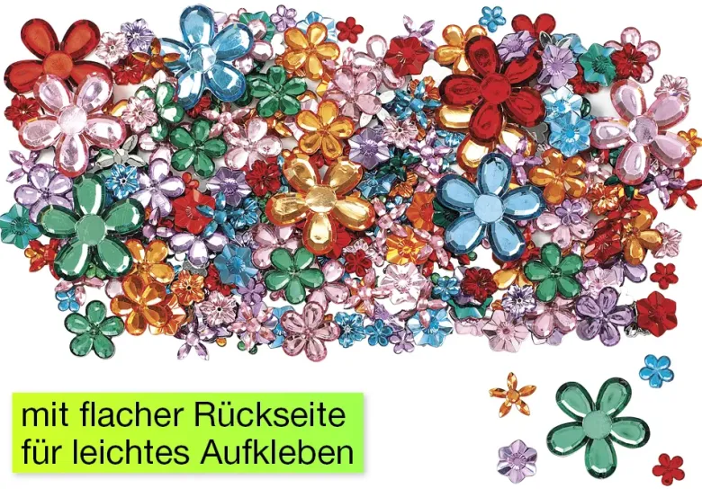 Blumen-Dekosteinchen, 300-tlg.