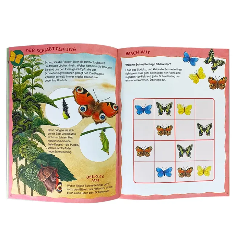 Buch "Der kleine Marienkäfer und seine Freunde", 24 Seiten mit 60 Aufklebern