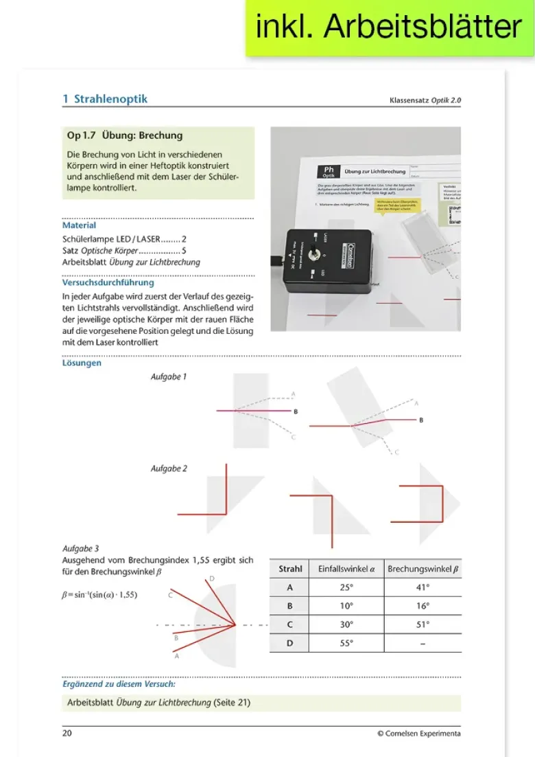 Cornelsen Experimentier-Set Optik