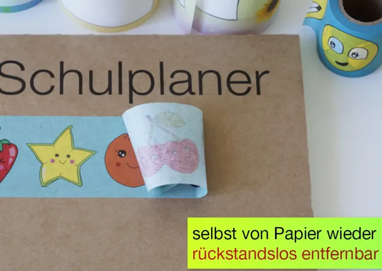Deko-Band Reispapier 10 cm, selbstklebend + beschriftbar, 10m