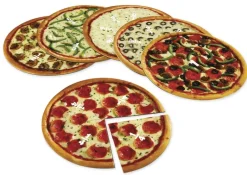 Demo-Bruchrechen-Kreise "Pizza", 200 mm ø, magnetisch, 24-tlg.