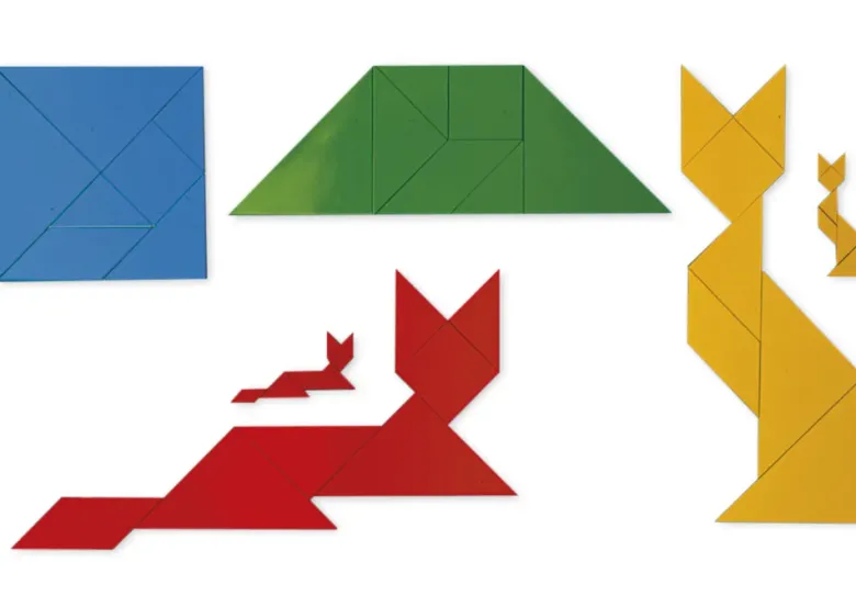 Demo-Tangram magnetisch, 28-tlg., ca. 20x20 cm