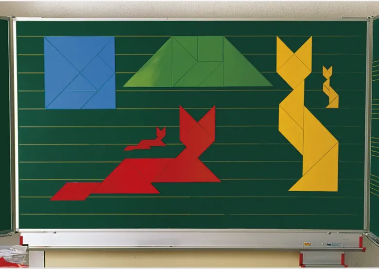 Demo-Tangram magnetisch, 28-tlg., ca. 20x20 cm