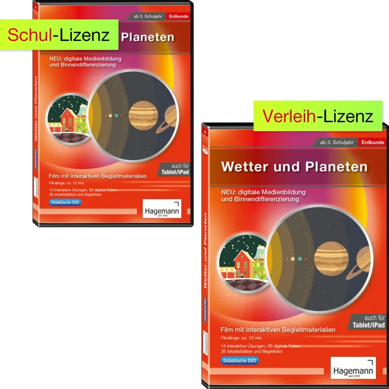 Didaktische DVD "Wetter und Planeten", tabletfähig