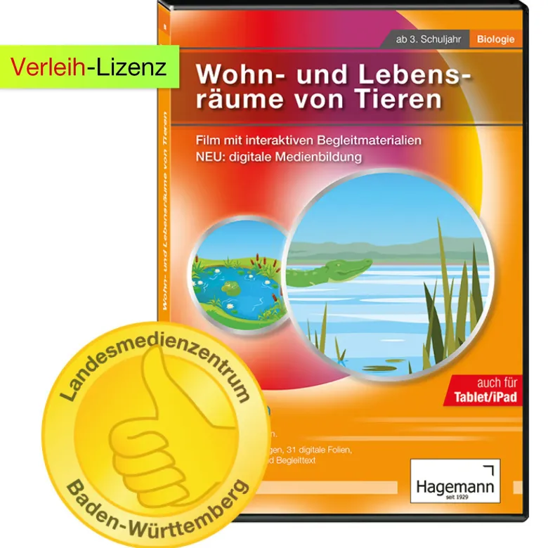 Didaktische DVD "Wohn- und Lebensräume von Tieren", tabletfähig
