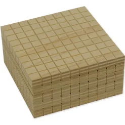 Dienes Dezimal-Hunderter-Platte, aus Holz, 5 Stück