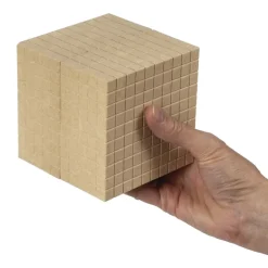 Dienes Dezimalrechen-Tausender-Würfel, naturfarben, Satz 1 Stück