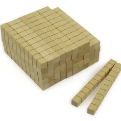 Dienes Dezimal-Zehner-Stäbe, aus Holz, 50 Stück