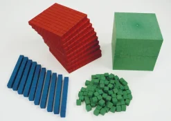 Dienes Grundsortiment Montessori, 121-tlg., RE-Wood, in Stapel-Box "Montessori Premium"