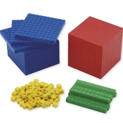 Dienes Grundsortiment, 121-tlg., Zahlenraum 1.000, farbig, in Stapel-Box