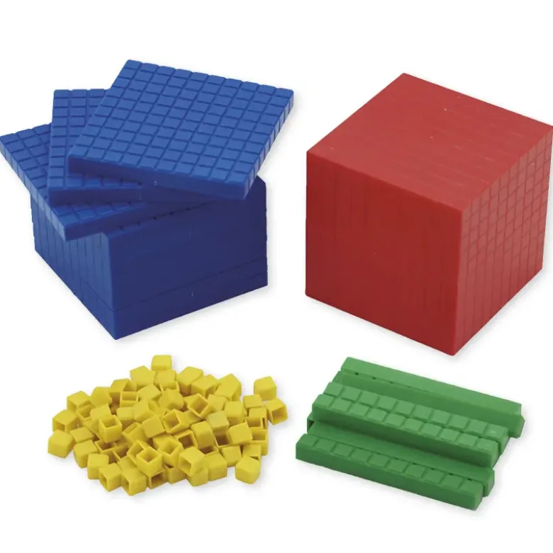 Dienes Grundsortiment, 121-tlg., Zahlenraum 1.000, farbig, in Stapel-Box