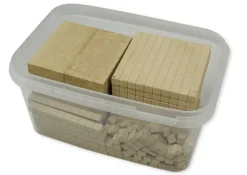 Dienes Grundsortiment, 121-tlg., Zahlenraum 1.000, naturfarben, in Stapel-Box