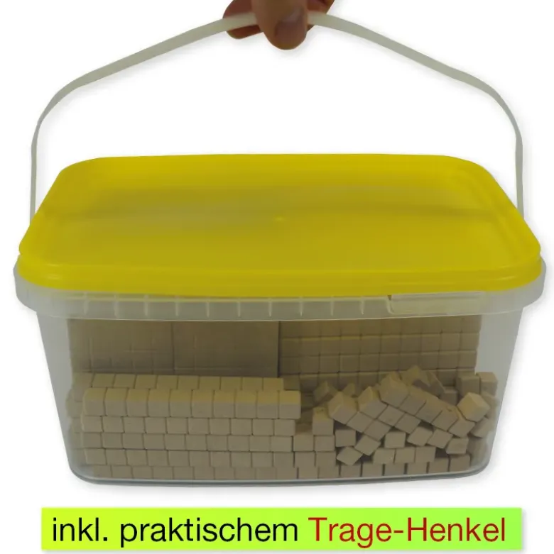 Dienes Grundsortiment, 121-tlg., Zahlenraum 1.000, naturfarben, in Stapel-Box