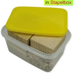 Dienes Grundsortiment, 121-tlg., Zahlenraum 1.000, naturfarben, in Stapel-Box