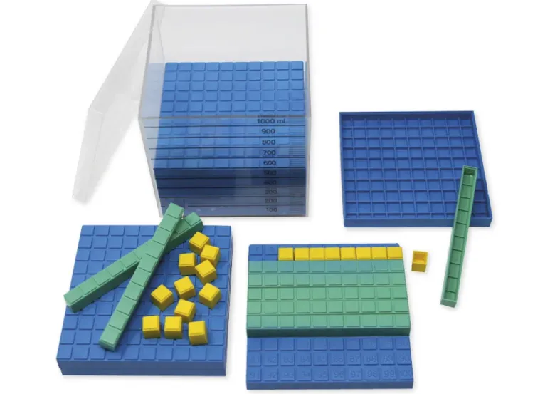 Dienes Kubikdezimeter-Würfel, 28-tlg., aus RE-Plastic