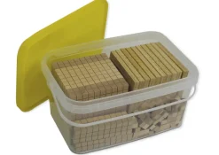 Dienes-Sortiment 121-tlg, aus Holz, Zahlenraum 1.000, in Stapel-Box