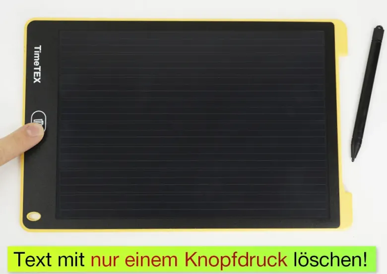 Digitale Schiefertafel SDZ "A4-S", schwarzes Display, 3-geteilte Schreibzeile